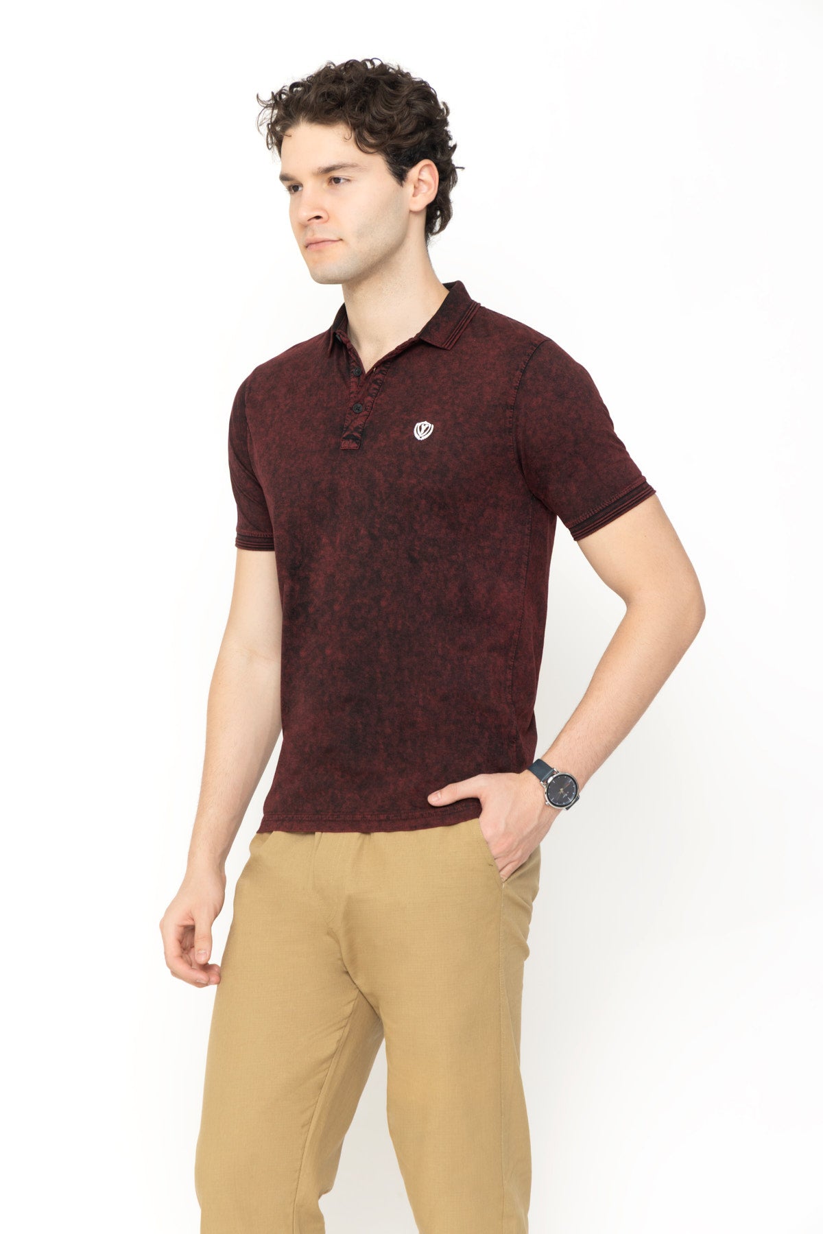 Tie-Dye Polo - Wine