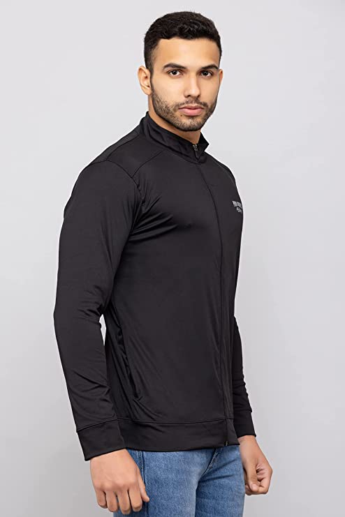 GetUSCart- Ursexyly Men Exercise Sweat Hot Dress Shirt, Sauna Suit Neoprene  Slimming Fitness Jacket Gym Wear for Core Muscle Training (Black Exercise  Shirt, L)